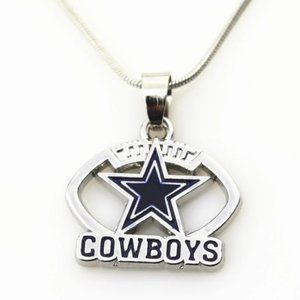 Dallas Cowboys Silver‎ Football Necklace 3/$30